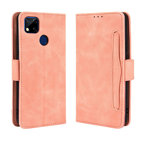 Coque Portefeuille Livre Cuir Etui Clapet BY3 pour Xiaomi Redmi 9C NFC Rose