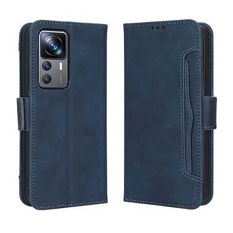 Coque Portefeuille Livre Cuir Etui Clapet BY3 pour Xiaomi Redmi K50 Ultra 5G Bleu