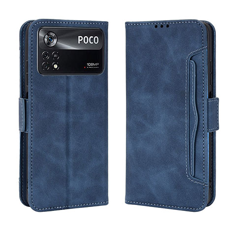 Coque Portefeuille Livre Cuir Etui Clapet BY3 pour Xiaomi Redmi Note 11E Pro 5G Bleu