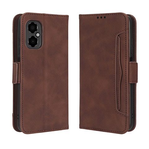 Coque Portefeuille Livre Cuir Etui Clapet BY3 pour Xiaomi Redmi Note 11R 5G Marron