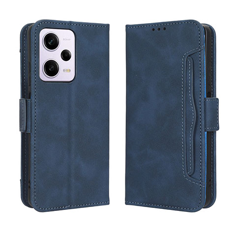 Coque Portefeuille Livre Cuir Etui Clapet BY3 pour Xiaomi Redmi Note 12 Pro 5G Bleu