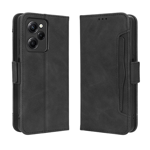 Coque Portefeuille Livre Cuir Etui Clapet BY3 pour Xiaomi Redmi Note 12 Pro Speed 5G Noir