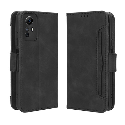 Coque Portefeuille Livre Cuir Etui Clapet BY3 pour Xiaomi Redmi Note 12S Noir