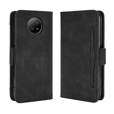 Coque Portefeuille Livre Cuir Etui Clapet BY3 pour Xiaomi Redmi Note 9 5G Noir