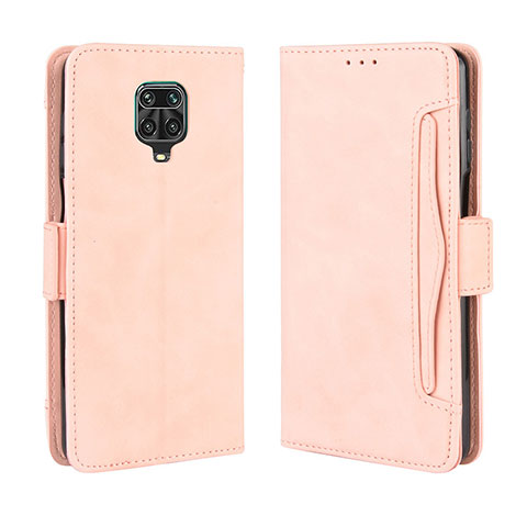 Coque Portefeuille Livre Cuir Etui Clapet BY3 pour Xiaomi Redmi Note 9 Pro Max Rose