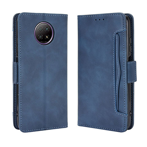 Coque Portefeuille Livre Cuir Etui Clapet BY3 pour Xiaomi Redmi Note 9T 5G Bleu