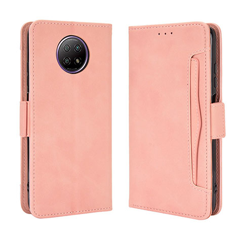 Coque Portefeuille Livre Cuir Etui Clapet BY3 pour Xiaomi Redmi Note 9T 5G Rose