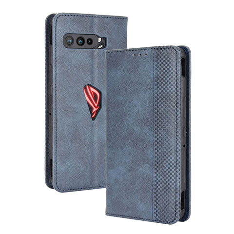 Coque Portefeuille Livre Cuir Etui Clapet BY4 pour Asus ROG Phone 3 Bleu