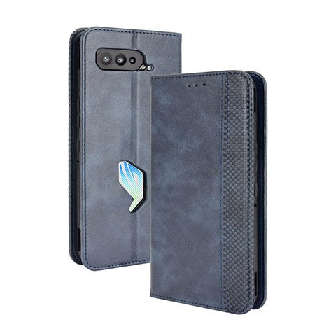 Coque Portefeuille Livre Cuir Etui Clapet BY4 pour Asus ROG Phone 5 ZS673KS Bleu