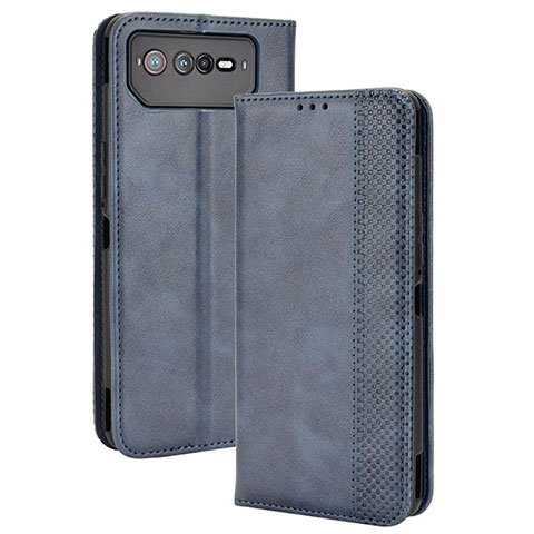 Coque Portefeuille Livre Cuir Etui Clapet BY4 pour Asus ROG Phone 6 Bleu