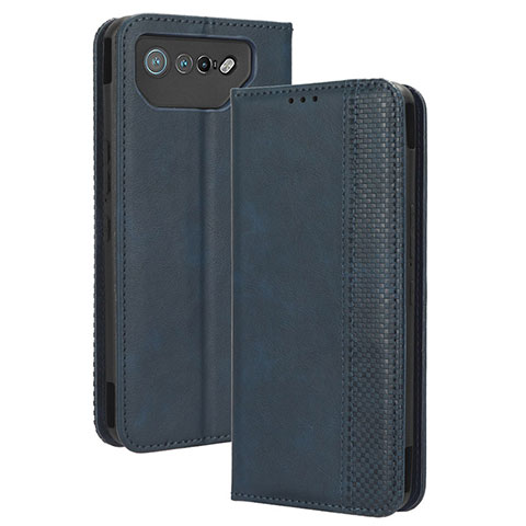 Coque Portefeuille Livre Cuir Etui Clapet BY4 pour Asus ROG Phone 7 Bleu