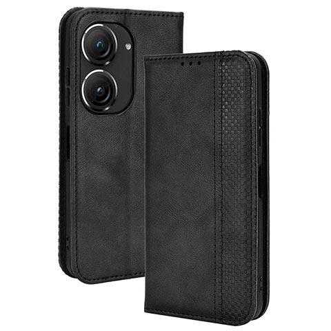 Coque Portefeuille Livre Cuir Etui Clapet BY4 pour Asus ZenFone 10 Noir