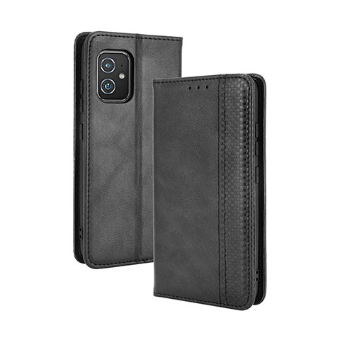 Coque Portefeuille Livre Cuir Etui Clapet BY4 pour Asus ZenFone 8 Mini Noir