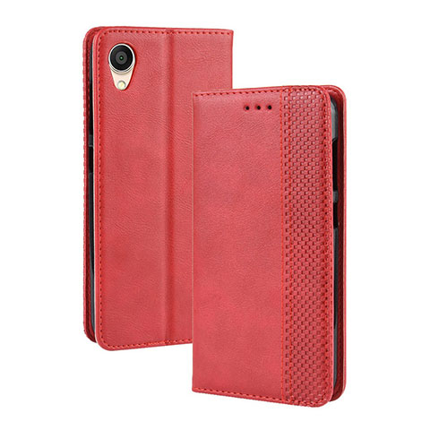 Coque Portefeuille Livre Cuir Etui Clapet BY4 pour Asus ZenFone Live L2 ZA550KL Rouge