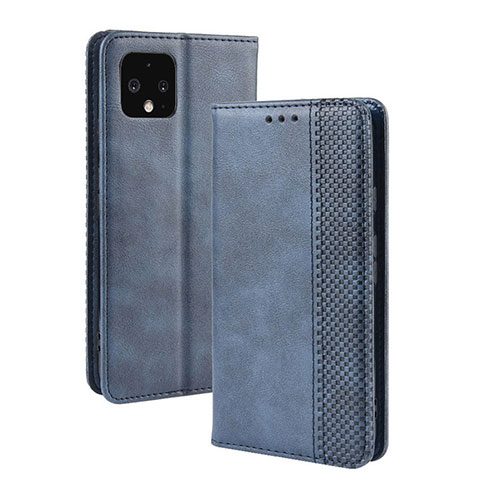 Coque Portefeuille Livre Cuir Etui Clapet BY4 pour Google Pixel 4 XL Bleu