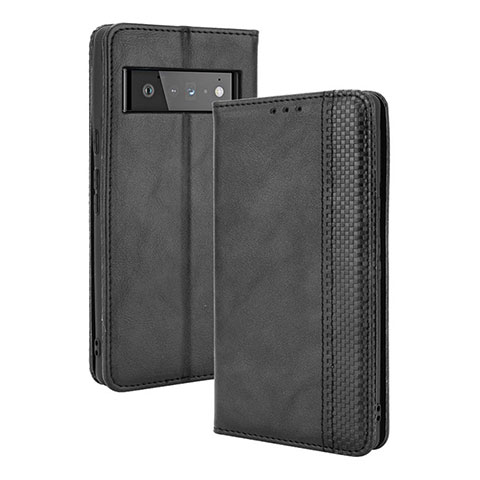 Coque Portefeuille Livre Cuir Etui Clapet BY4 pour Google Pixel 6 5G Noir