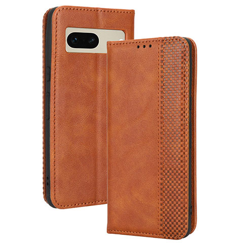 Coque Portefeuille Livre Cuir Etui Clapet BY4 pour Google Pixel 7 5G Marron