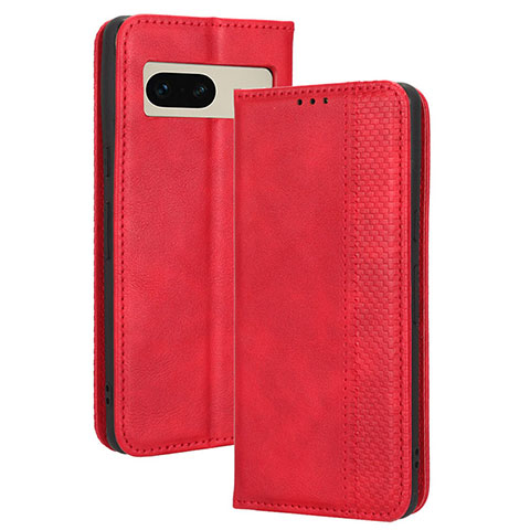 Coque Portefeuille Livre Cuir Etui Clapet BY4 pour Google Pixel 7 5G Rouge