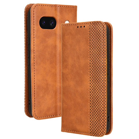 Coque Portefeuille Livre Cuir Etui Clapet BY4 pour Google Pixel 8a 5G Marron