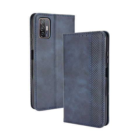 Coque Portefeuille Livre Cuir Etui Clapet BY4 pour HTC Desire 21 Pro 5G Bleu