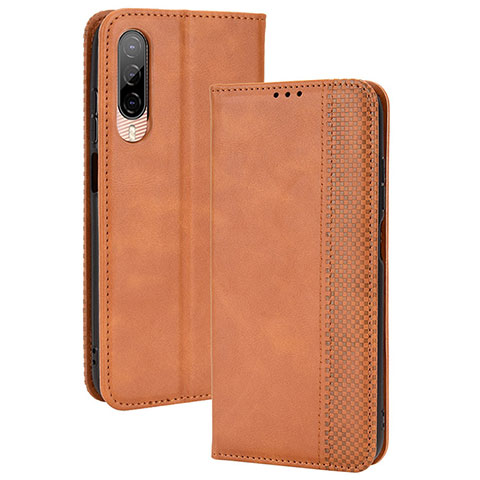 Coque Portefeuille Livre Cuir Etui Clapet BY4 pour HTC Desire 22 Pro 5G Marron