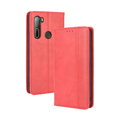 Coque Portefeuille Livre Cuir Etui Clapet BY4 pour HTC U20 5G Rouge