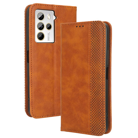 Coque Portefeuille Livre Cuir Etui Clapet BY4 pour HTC U23 Pro 5G Marron