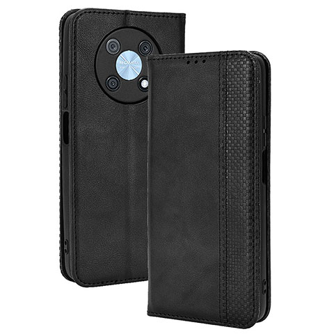 Coque Portefeuille Livre Cuir Etui Clapet BY4 pour Huawei Enjoy 50 Pro Noir