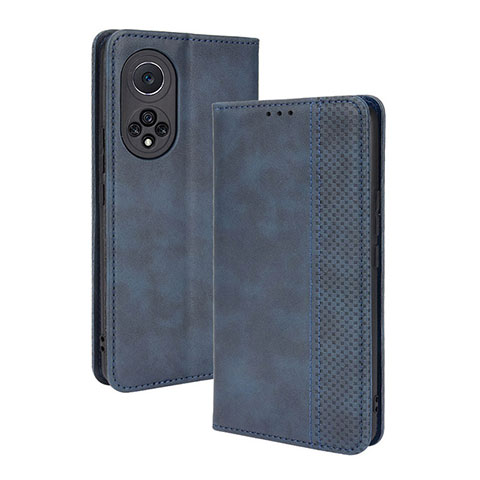 Coque Portefeuille Livre Cuir Etui Clapet BY4 pour Huawei Honor 50 Pro 5G Bleu