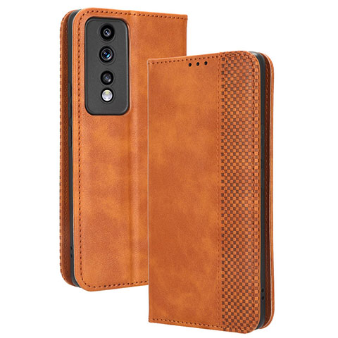 Coque Portefeuille Livre Cuir Etui Clapet BY4 pour Huawei Honor 80 GT 5G Marron