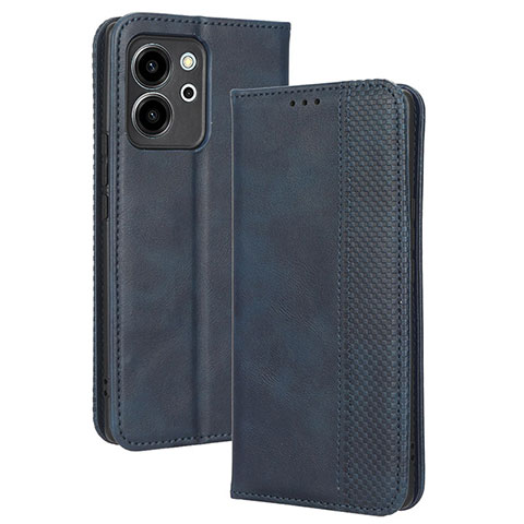 Coque Portefeuille Livre Cuir Etui Clapet BY4 pour Huawei Honor 80 SE 5G Bleu