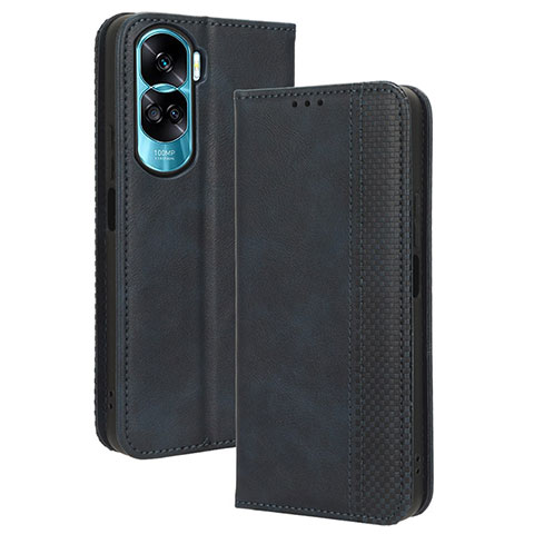 Coque Portefeuille Livre Cuir Etui Clapet BY4 pour Huawei Honor 90 Lite 5G Bleu