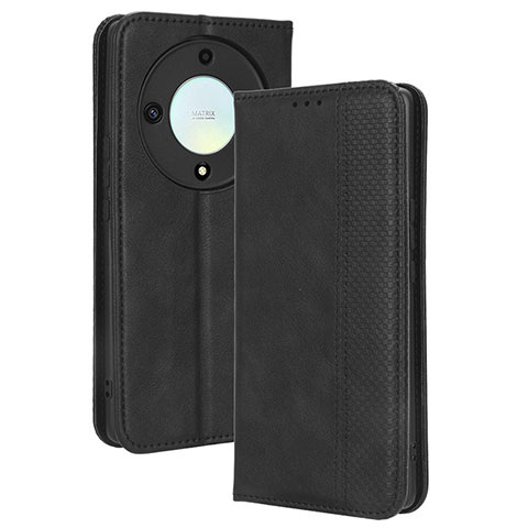 Coque Portefeuille Livre Cuir Etui Clapet BY4 pour Huawei Honor Magic5 Lite 5G Noir