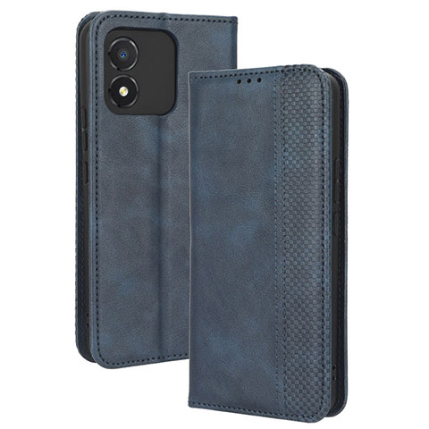 Coque Portefeuille Livre Cuir Etui Clapet BY4 pour Huawei Honor X5 Bleu