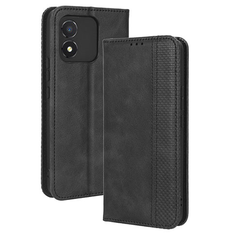 Coque Portefeuille Livre Cuir Etui Clapet BY4 pour Huawei Honor X5 Noir