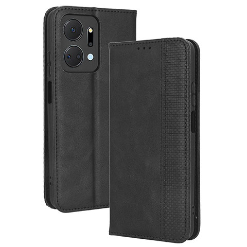 Coque Portefeuille Livre Cuir Etui Clapet BY4 pour Huawei Honor X7a Noir