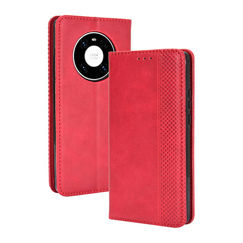 Coque Portefeuille Livre Cuir Etui Clapet BY4 pour Huawei Mate 40 Rouge