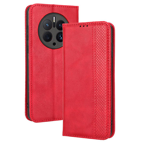 Coque Portefeuille Livre Cuir Etui Clapet BY4 pour Huawei Mate 50 Pro Rouge