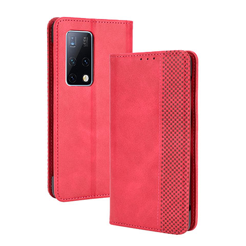 Coque Portefeuille Livre Cuir Etui Clapet BY4 pour Huawei Mate X2 Rouge