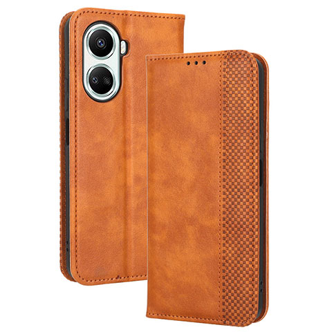 Coque Portefeuille Livre Cuir Etui Clapet BY4 pour Huawei Nova 10 SE Marron