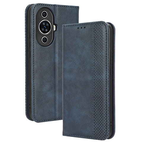 Coque Portefeuille Livre Cuir Etui Clapet BY4 pour Huawei Nova 11 Bleu