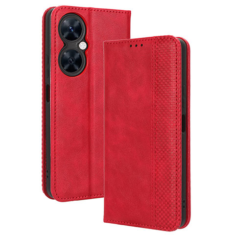 Coque Portefeuille Livre Cuir Etui Clapet BY4 pour Huawei Nova 11i Rouge