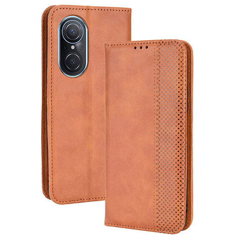 Coque Portefeuille Livre Cuir Etui Clapet BY4 pour Huawei Nova 9 SE Marron