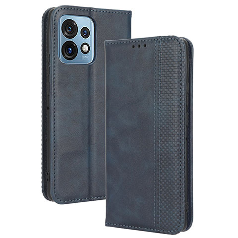 Coque Portefeuille Livre Cuir Etui Clapet BY4 pour Motorola Moto Edge Plus (2023) 5G Bleu