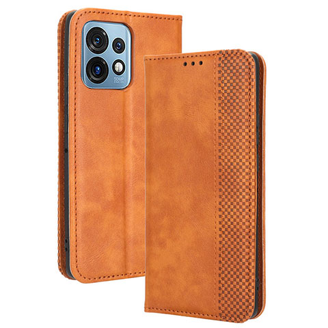 Coque Portefeuille Livre Cuir Etui Clapet BY4 pour Motorola Moto Edge Plus (2023) 5G Marron