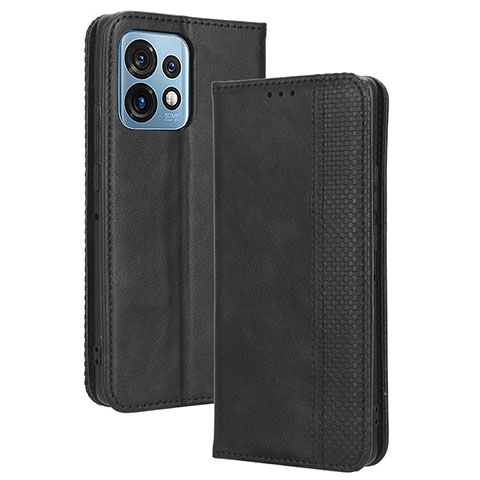 Coque Portefeuille Livre Cuir Etui Clapet BY4 pour Motorola Moto Edge Plus (2023) 5G Noir