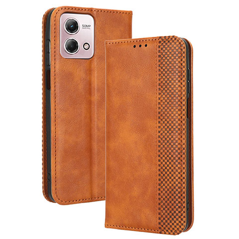 Coque Portefeuille Livre Cuir Etui Clapet BY4 pour Motorola Moto G Stylus (2023) 4G Marron