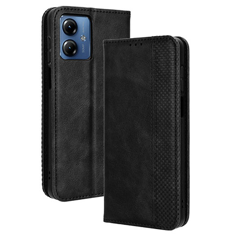 Coque Portefeuille Livre Cuir Etui Clapet BY4 pour Motorola Moto G14 Noir