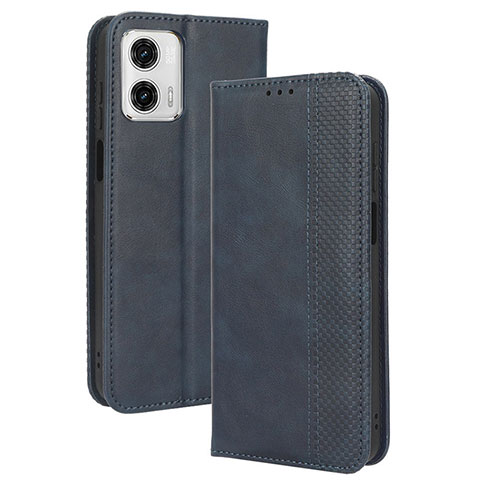 Coque Portefeuille Livre Cuir Etui Clapet BY4 pour Motorola Moto G53 5G Bleu