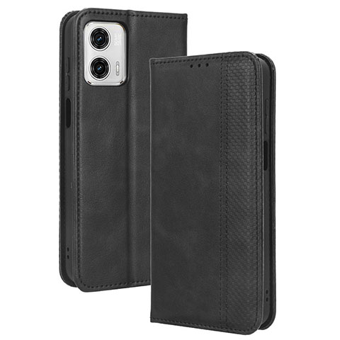 Coque Portefeuille Livre Cuir Etui Clapet BY4 pour Motorola Moto G53 5G Noir